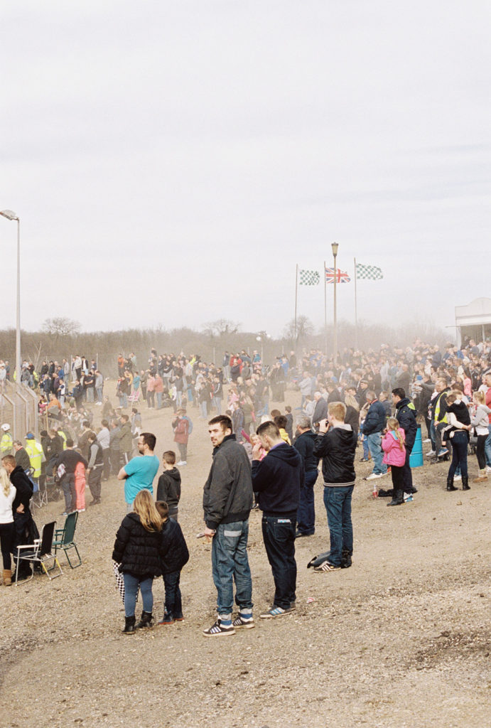 crowd watching banger racing foxhall stadium