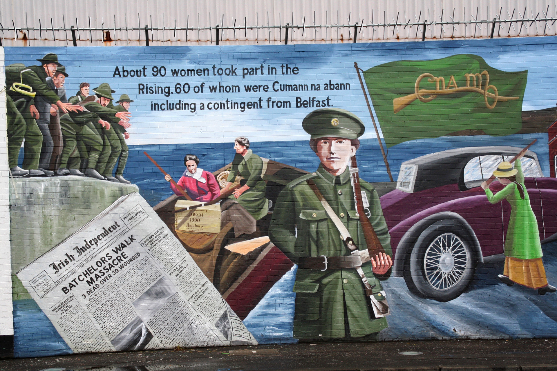 the rising wall mural divis street belfast northern ireland