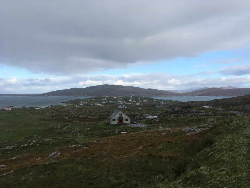 scenic landscape small house eriskay outer hebrides