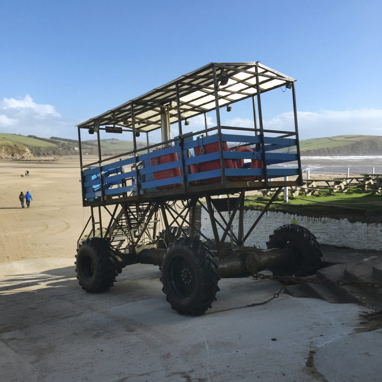 sea tractor burgh island bigbury on sea devon