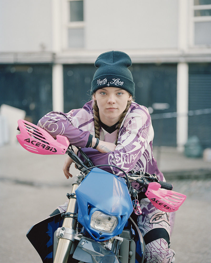 girl sitting on bike urban dirt biking spencer murphy croydon